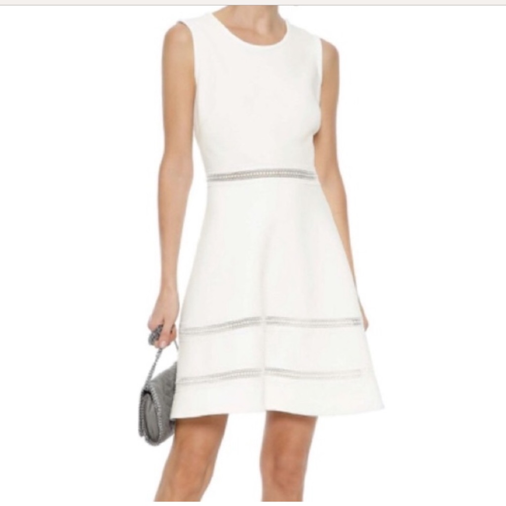 Sandro Paris Carrie White Fit And Flare Dress, Worn Twice. Size Small.